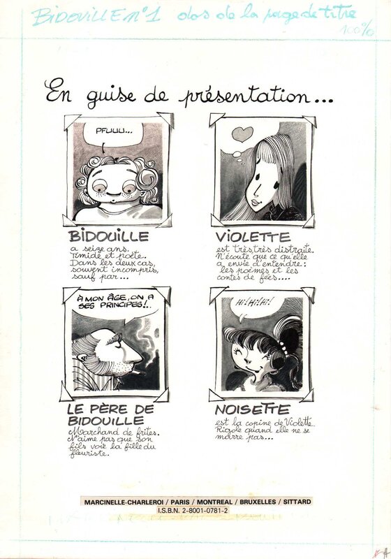 Bernard Hislaire, Bidouille et Violette - Original Illustration