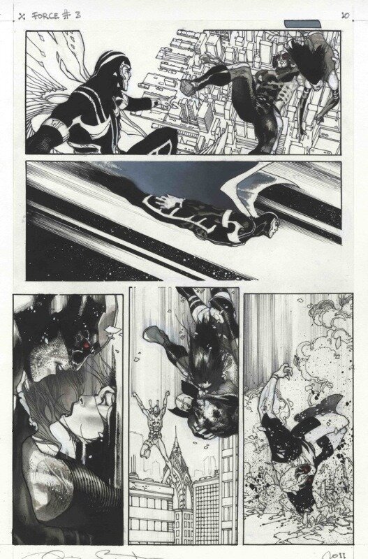 Simone Bianchi, Fear Itself: Uncanny X-Force 3 page 10 - Planche originale