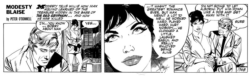 Modesty Blaise . par Jim Holdaway - Planche originale