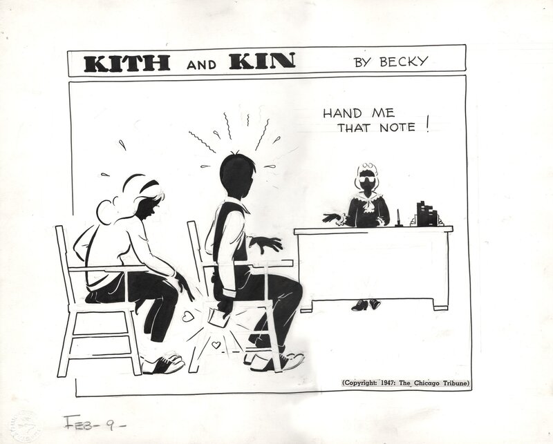 Rebecca Krehbiel, Kith and Kin 2-9-1947 - Comic Strip