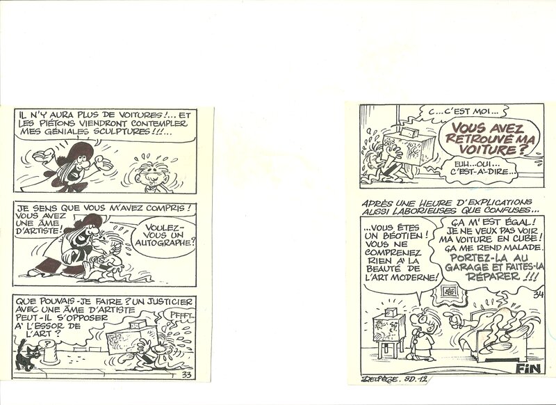Super dingue par Paul Deliège - Planche originale