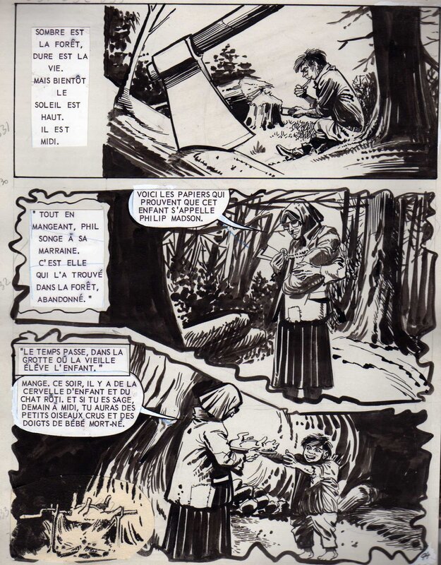 unknown, Planche 94 du Doigt de l'ombre, Hallucinations  n°11, Aredit - Comic Strip