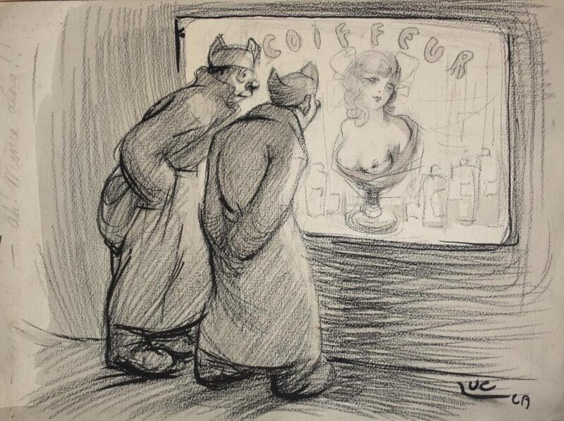 Luc Lafnet - Le coiffeur - Original Illustration