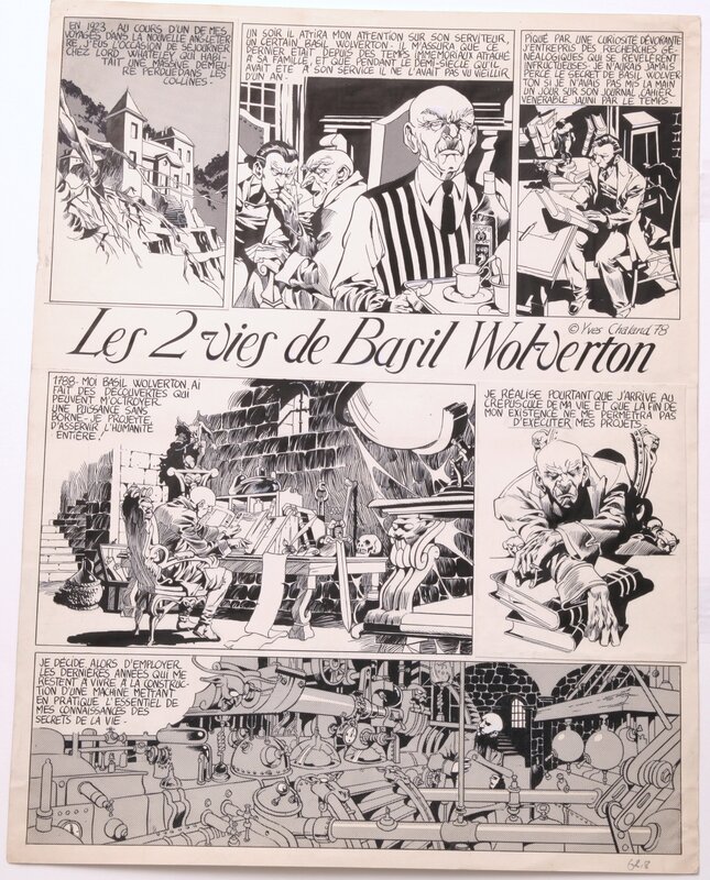 Yves Chaland, Les deux vies de Basil Wolverton - Planche originale