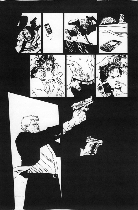 100 Bullets #99 pg4 par Eduardo Risso - Planche originale