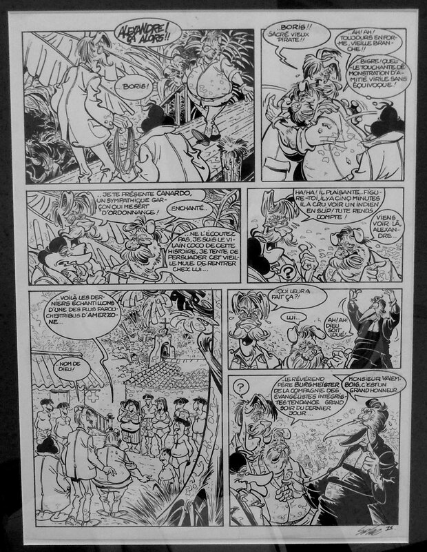 Benoît Sokal, Canardo, L'Amerzone, planche 11. - Comic Strip