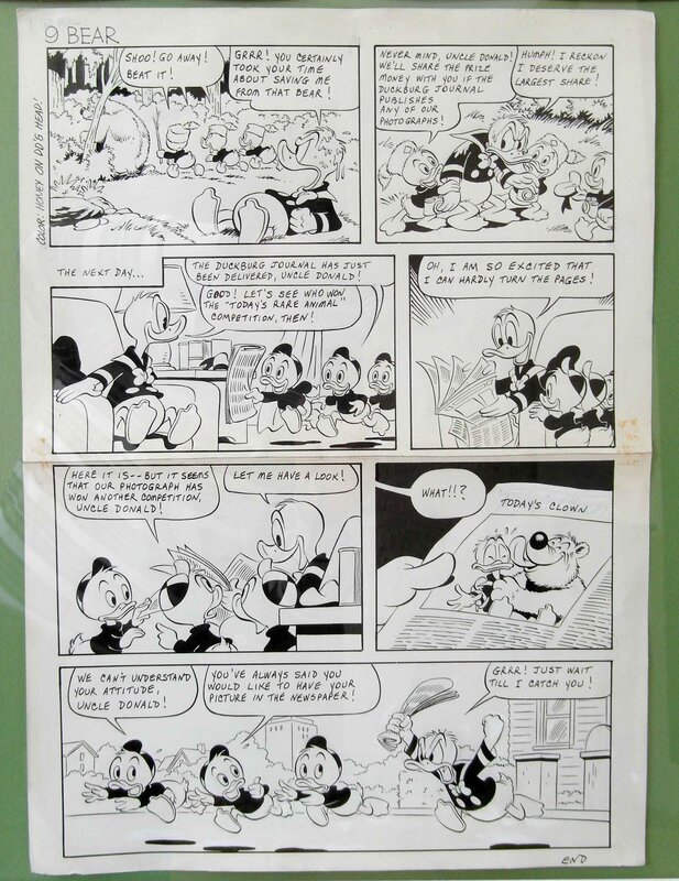 Donald Duck, Bears par Vicar - Planche originale