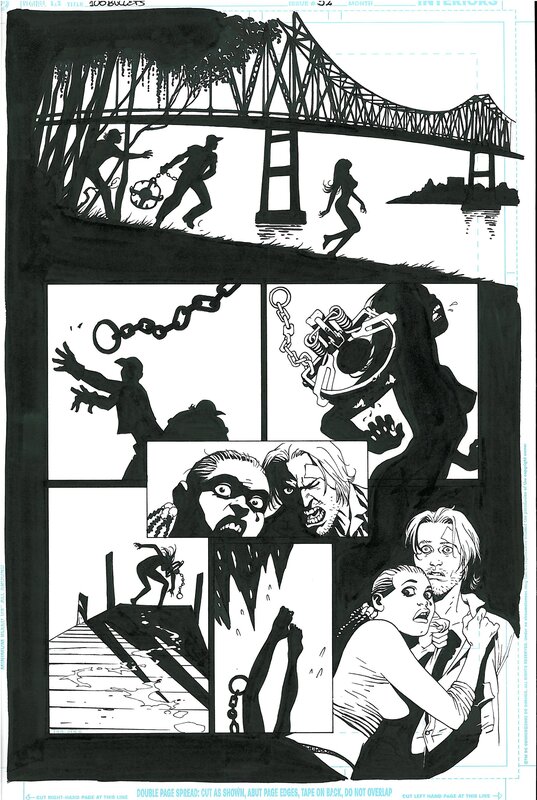 Eduardo Risso, 100 Bullets #52 pg12 - Planche originale