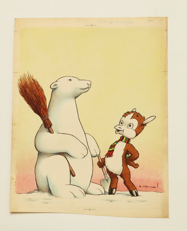 José Cabrero Arnal, Roudoudou ET L'OURS POLAIRE - Original Illustration