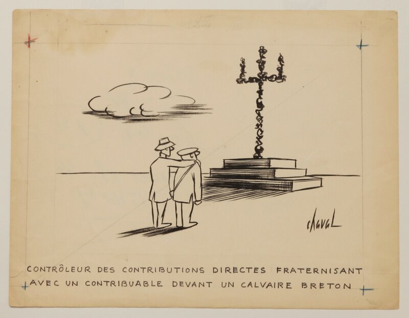 Chaval, Le CALVAIRE BRETON DANS TOUTE SA SPLENDEUR - Original art