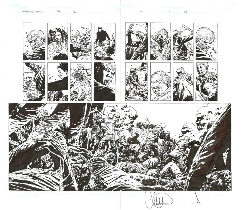 Charlie Adlard, Rick Kirkman, The Walking Dead #14 : No Way Out - Planche originale