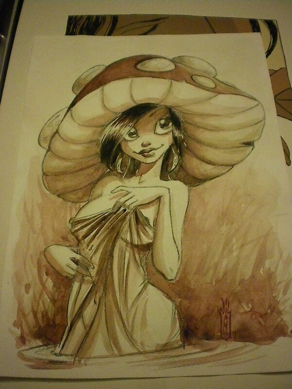 Femme champignon par Wilmaury - Illustration originale