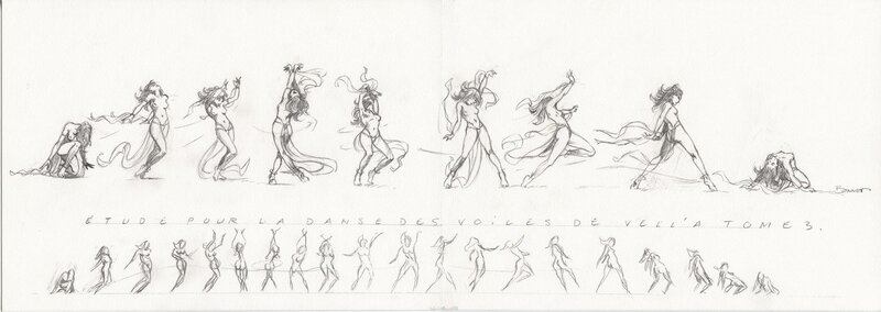 Franck Bonnet, Etude pour la Danse des voiles - Vella T3 - Original art