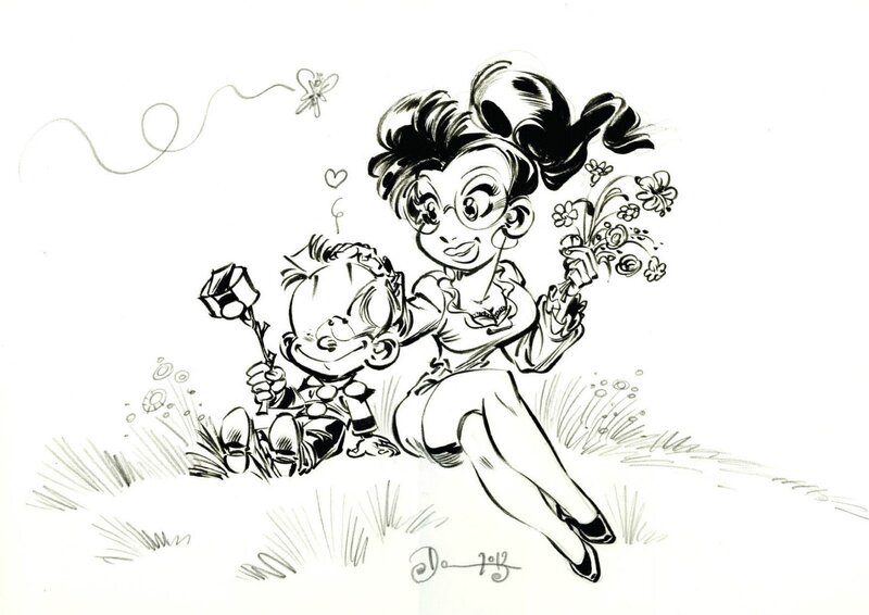 Dan Petit Spirou par Dan Verlinden - Illustration originale