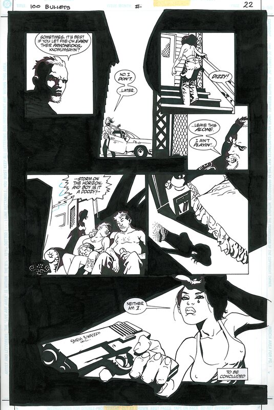 100 Bullets #2 pg22 par Eduardo Risso - Planche originale