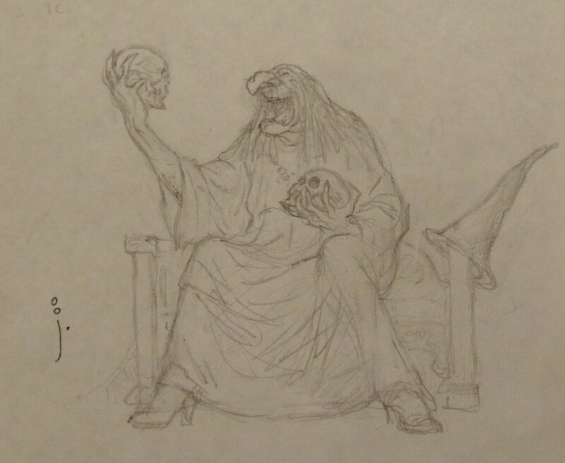Evil Witch by Frank Frazetta - Sketch