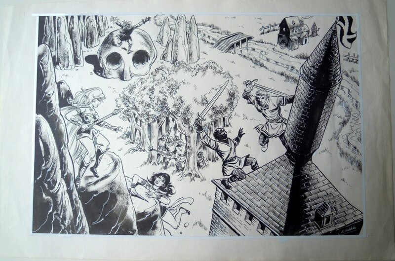 Temporary Title by Karel Biddeloo - Original Illustration