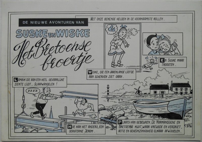 Paul Geerts, Suske en Wiske 192  Het bretoense broertje - Planche originale