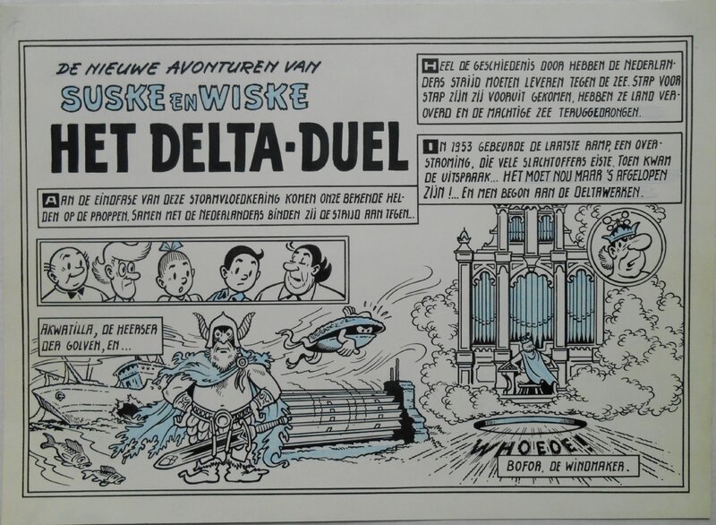 Paul Geerts, Suske en Wiske 197  Het delta duel - Planche originale
