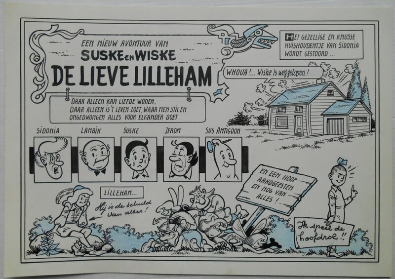 Paul Geerts, Suske en Wiske 198  De lieve Lilleham - Planche originale