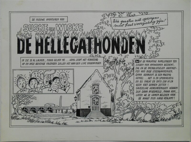Paul Geerts, Suske en Wiske 208  De hellegathonden - Planche originale