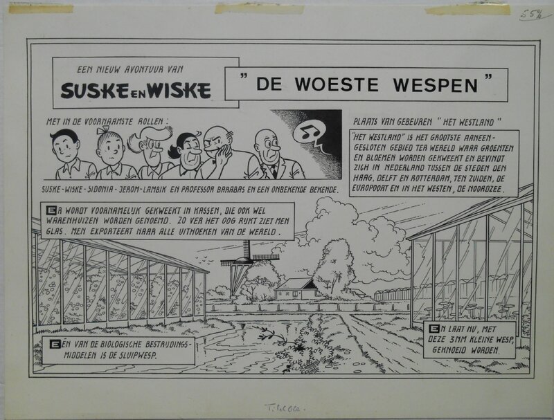 Paul Geerts, Suske en Wiske 211  De woeste wespen - Planche originale