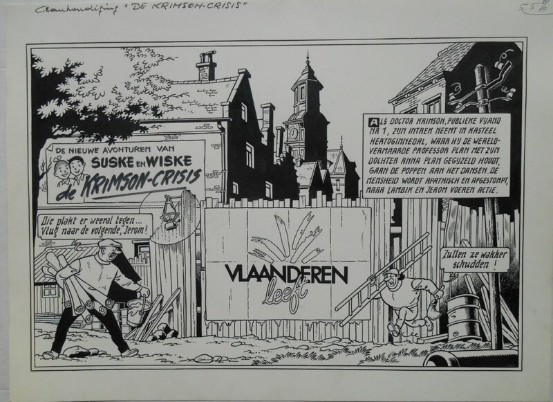 Paul Geerts, Suske en Wiske 215  De krimson-crisis - Planche originale