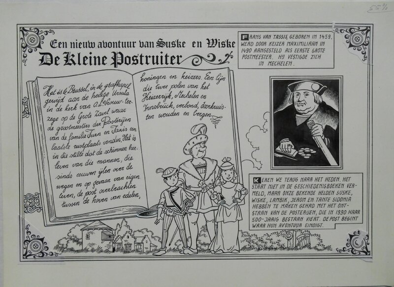 Paul Geerts, Suske en wiske 224 De kleine postruiter - Planche originale