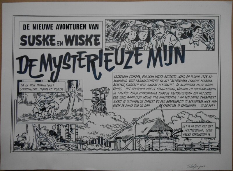 Paul Geerts, Suske en Wiske 226 De mysterieuze mijn - Planche originale