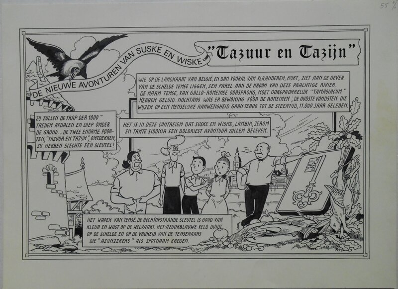 Paul Geerts, Suske en Wiske 229  Tazuur en Tazijn - Planche originale