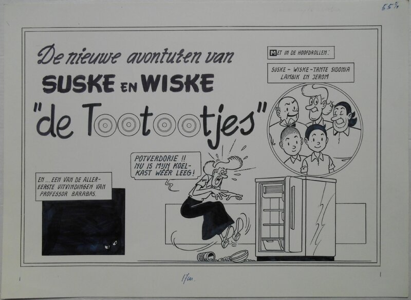 Paul Geerts, Suske en Wiske 232  De tootootjes - Planche originale