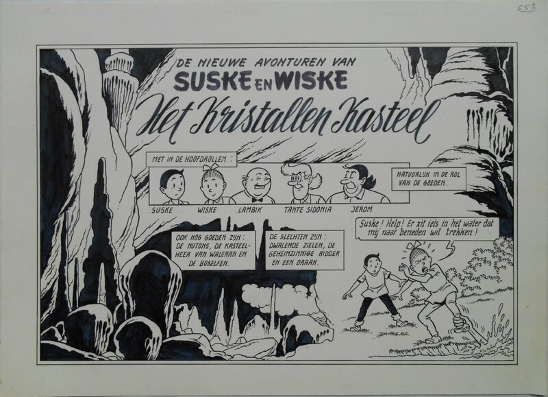 Paul Geerts, Suske en Wiske 234  Het kristallen kasteel - Planche originale