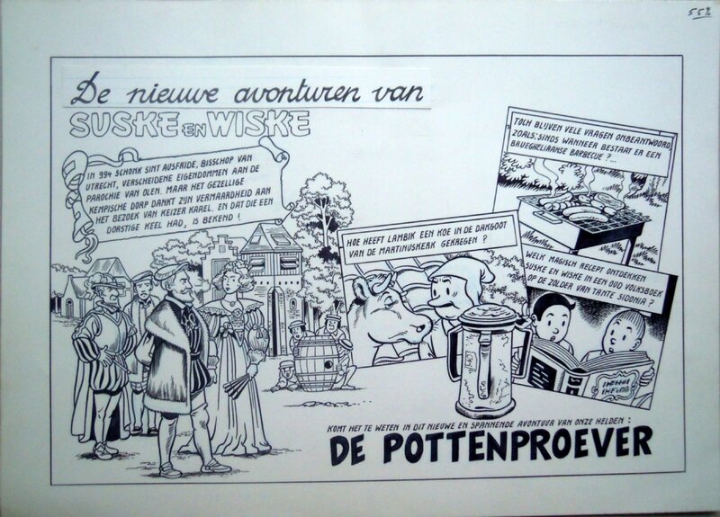 Paul Geerts, Suske en Wiske 240 De pottenproever - Planche originale