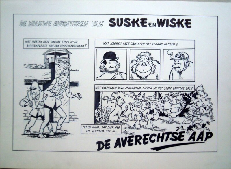Paul Geerts, Suske en Wiske 243 De averechtse aap - Planche originale