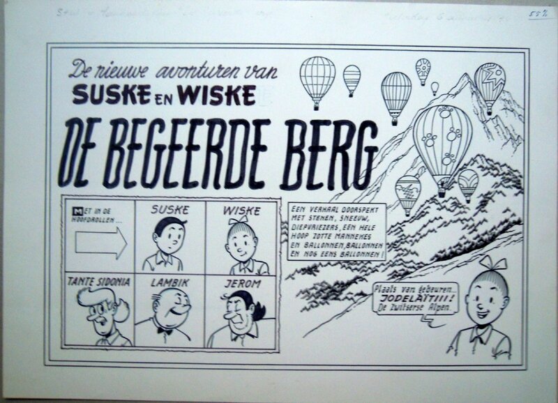 Paul Geerts, Suske en Wiske 244 De begeerde berg - Planche originale