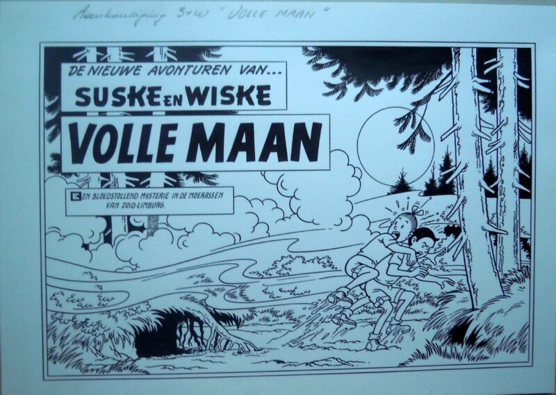 Paul Geerts, Suske en wiske 252 Volle maan - Planche originale