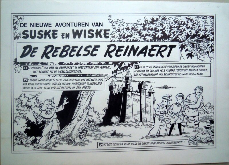 Paul Geerts, Suske en Wiske 257 De rebelse Reinaert - Planche originale