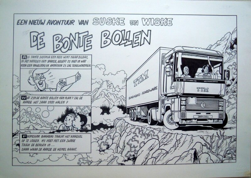 Paul Geerts, Suske en Wiske 260 De bonte bollen - Planche originale