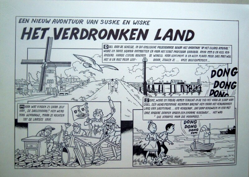Paul Geerts, Suske en Wiske 263 Het verdronken land - Planche originale