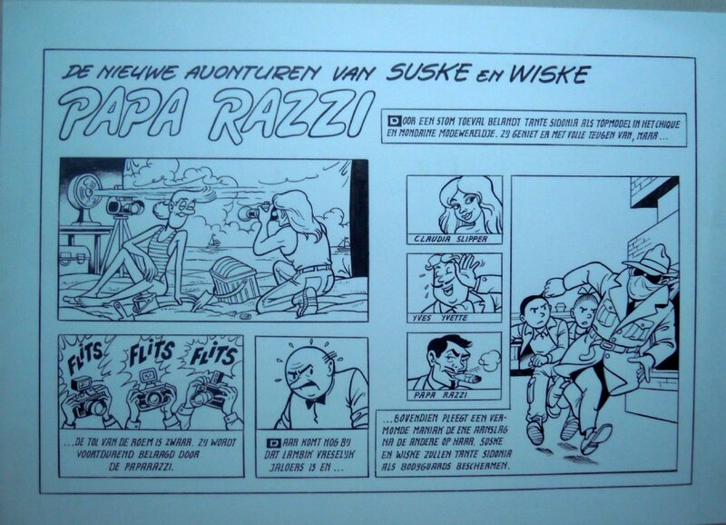 Paul Geerts, Suske en Wiske 265 Papa Razzi - Planche originale