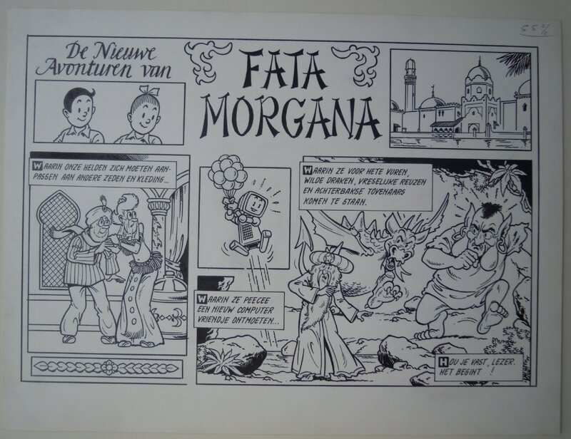 Eugeen Goossens, Suske en Wiske Fata Morgana - Planche originale