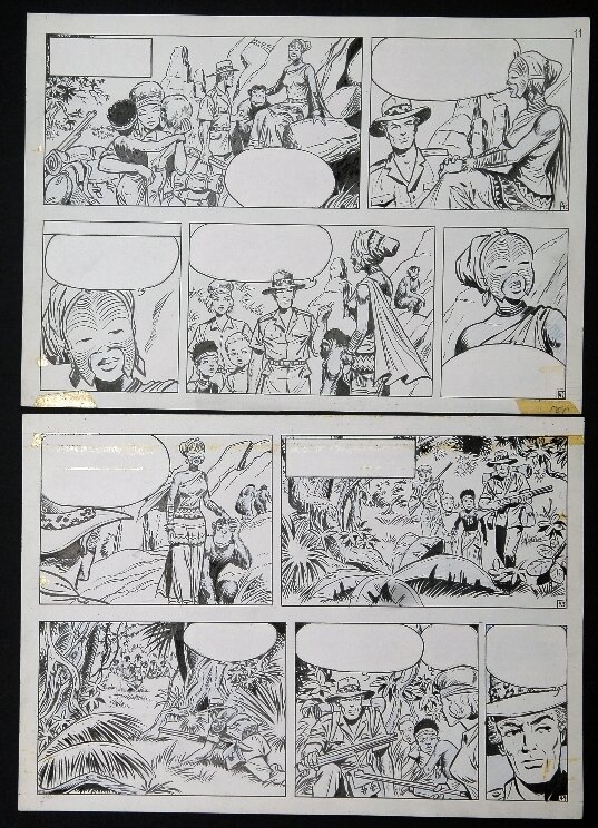 Safari par Willy Vandersteen - Planche originale