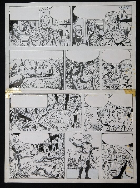 Safari par Willy Vandersteen - Planche originale