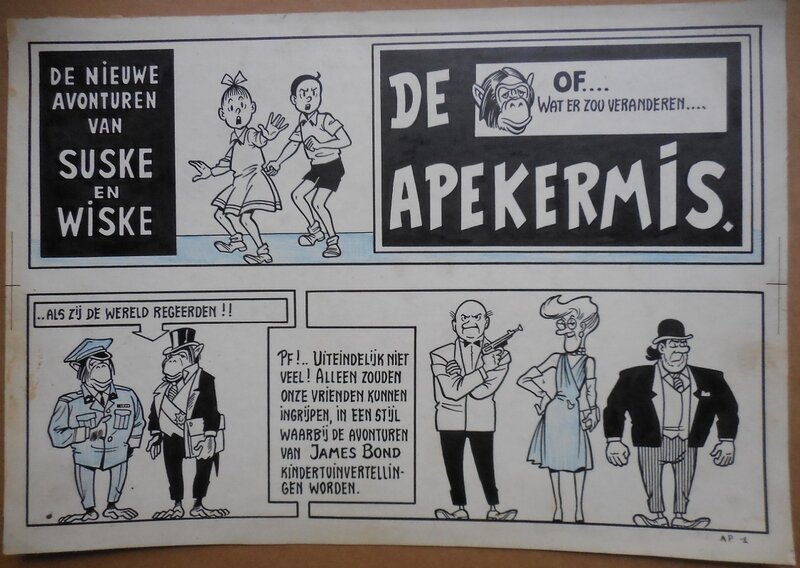 Willy Vandersteen, Aankondiging - De apekermis - Comic Strip
