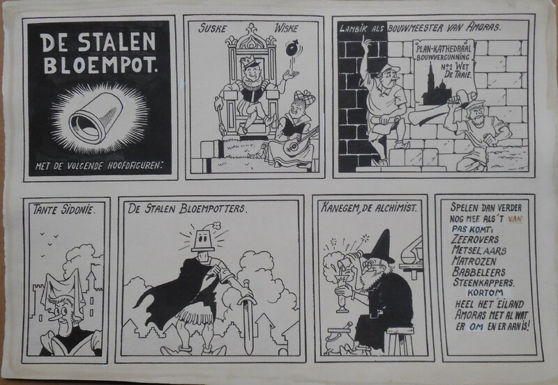 Willy Vandersteen, Aankondiging - De stalen bloempot - Comic Strip