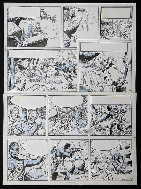 Safari par Willy Vandersteen - Planche originale