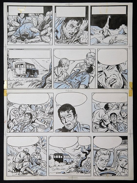 Safari par Willy Vandersteen - Planche originale