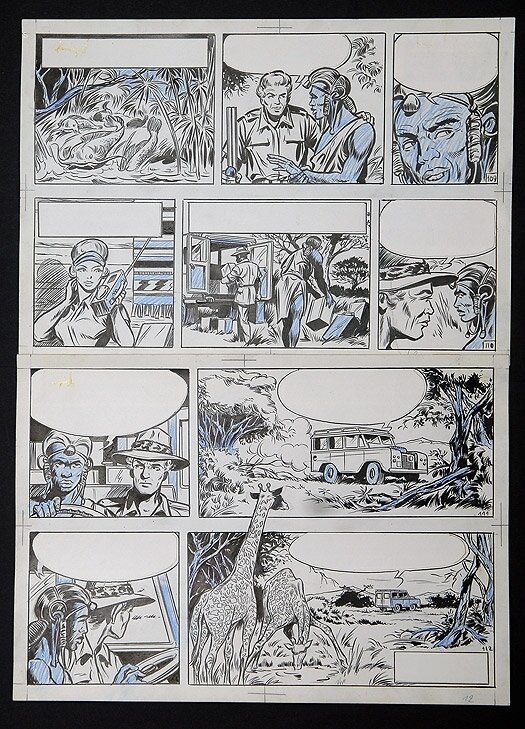 Safari par Willy Vandersteen - Planche originale