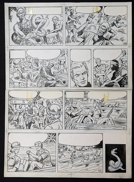 Safari par Willy Vandersteen - Planche originale
