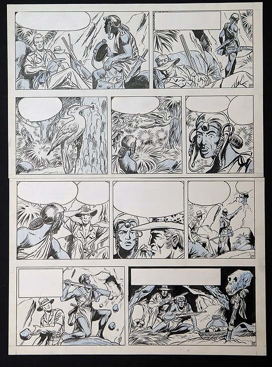 Safari par Willy Vandersteen - Planche originale